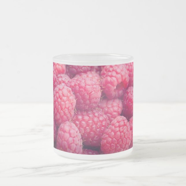 Caneca De Café Vidro Jateado Framboesas frescas (Centro)