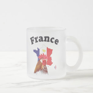 Caneca De Café Vidro Jateado França France cia de fra taça