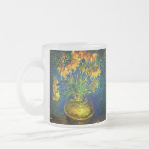 Caneca De Café Vidro Jateado Fraturas Imperiais Van Gogh