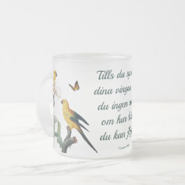 Caneca De Café Vidro Jateado Frostad glasmugg — Fåglar