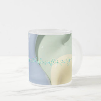 Caneca De Café Vidro Jateado Frosted glass mug in stylish graphic