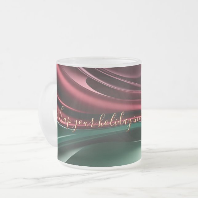 Caneca De Café Vidro Jateado Frosted glass mug in stylish graphic (Frente Esquerda)