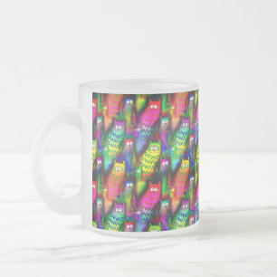 Caneca De Café Vidro Jateado Funny Cats Pattern-54578