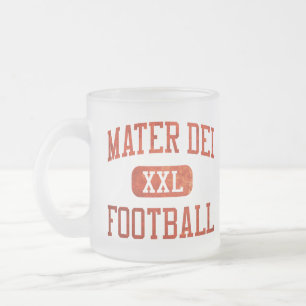 Caneca De Café Vidro Jateado Futebol dos monarca de Mater Dei