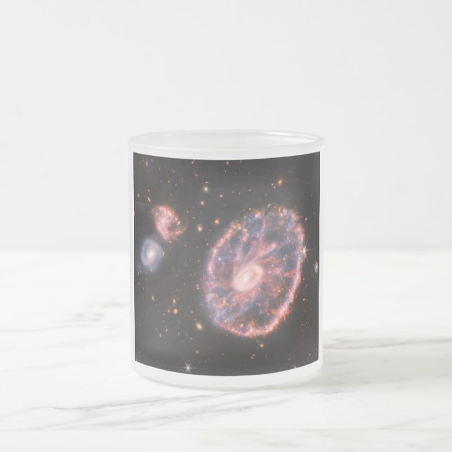 Caneca De Café Vidro Jateado Galáxia CartWheel, Telescópio Espacial James Webb (Centro)