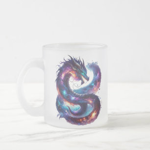 Caneca De Café Vidro Jateado Galaxy Dragon Enamel Mug, Drinkware De Acampamento