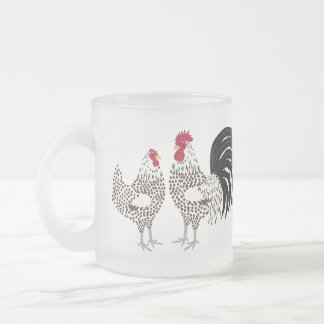 Caneca De Café Vidro Jateado Galinha