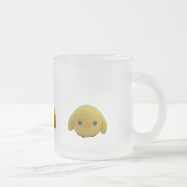 Caneca De Café Vidro Jateado Galinha (Direita)