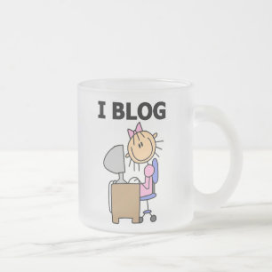 Caneca De Café Vidro Jateado Garota Blogueira