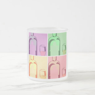Caneca De Café Vidro Jateado Garrafa de vinho e Pop de vidro