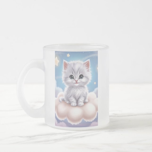 Caneca De Café Vidro Jateado gata (Esquerda)