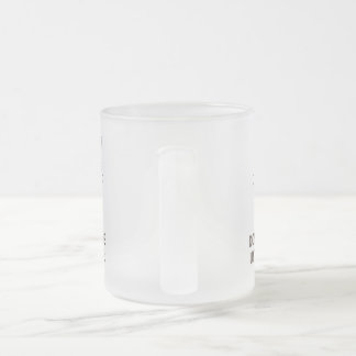 Caneca De Café Vidro Jateado Gato de Horas Extraordinárias - "Não fale comigo a