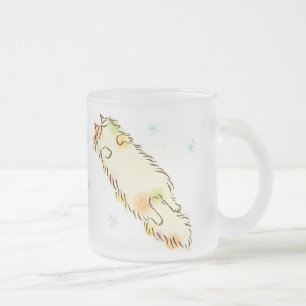 Caneca De Café Vidro Jateado Gato macio do falhanço (chita)