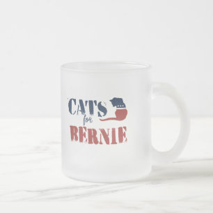 Caneca De Café Vidro Jateado Gatos para Bernie