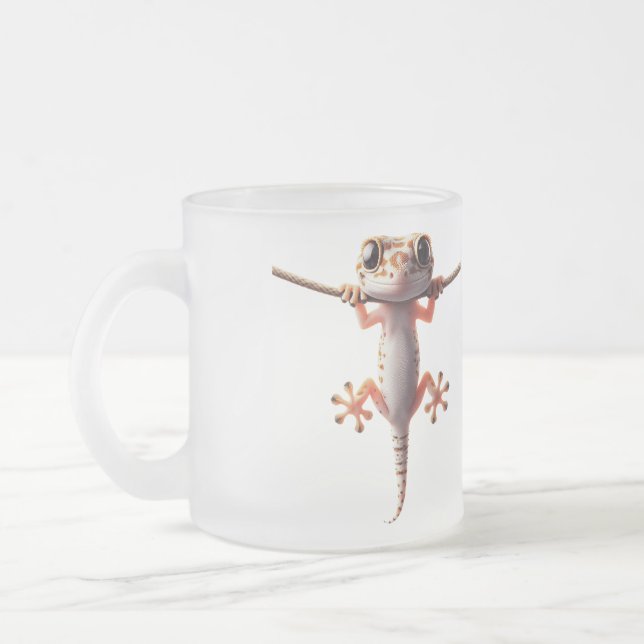 Caneca De Café Vidro Jateado Gecko's Playground (Esquerda)