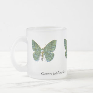 Caneca De Café Vidro Jateado Geometra papilionaria - A Grande Mama Esmeralda