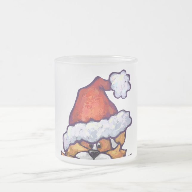 Caneca De Café Vidro Jateado Ginger Cat Natal (Centro)