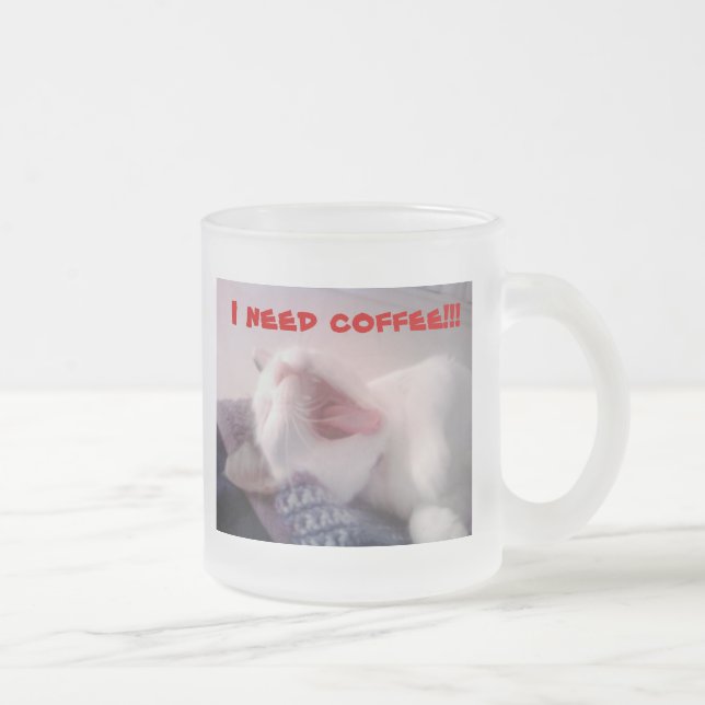 Caneca De Café Vidro Jateado Giro de Gato (Direita)