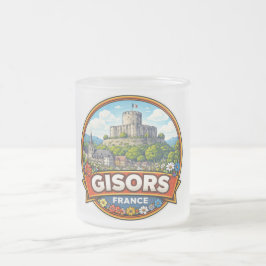 Caneca De Café Vidro Jateado Gisors França 