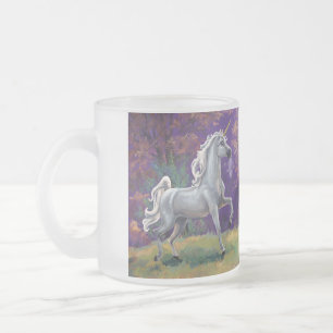 Caneca De Café Vidro Jateado Glade Unicorn