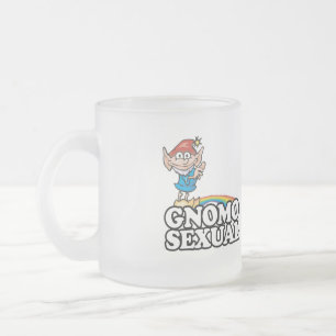 Caneca De Café Vidro Jateado Gnomossexual