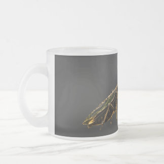 Caneca De Café Vidro Jateado Golden Praying Mantis Black & Gold