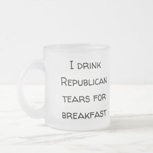 Caneca De Café Vidro Jateado GOP Tear Trime