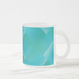 Caneca De Café Vidro Jateado Gradiente de Turquesa de Verão