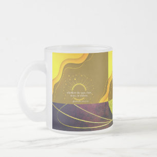 Caneca De Café Vidro Jateado Gratidão Permanece™ Amor e Intenção Pensativo R