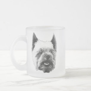 Caneca De Café Vidro Jateado Grave Yorkshire Terrier