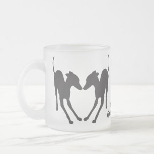 Caneca De Café Vidro Jateado Greyhounds
