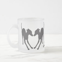 Caneca De Café Vidro Jateado Greyhounds Italiano