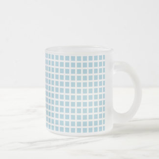 Caneca De Café Vidro Jateado GRID : pastel blue