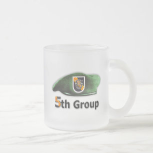 Caneca De Café Vidro Jateado Grupo de Forças Especiais de 5 SFG SF Veterans LRR