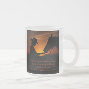 Caneca De Café Vidro Jateado Há algo sobre o exterior