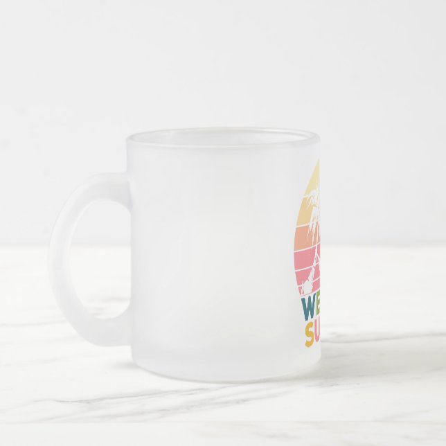 CANECA DE CAFÉ VIDRO JATEADO HELLO SUMMER (Esquerda)