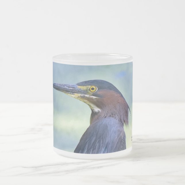 Caneca De Café Vidro Jateado Herão Verde (Centro)