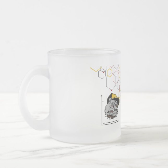 Caneca De Café Vidro Jateado Hexagon-Pitti gespiegelt (Esquerda)