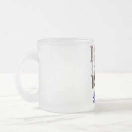 Caneca De Café Vidro Jateado Hippie Flower Power Sign Aqua Purple, 1968