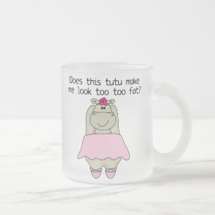 Caneca De Café Vidro Jateado Hippo Tu Fat