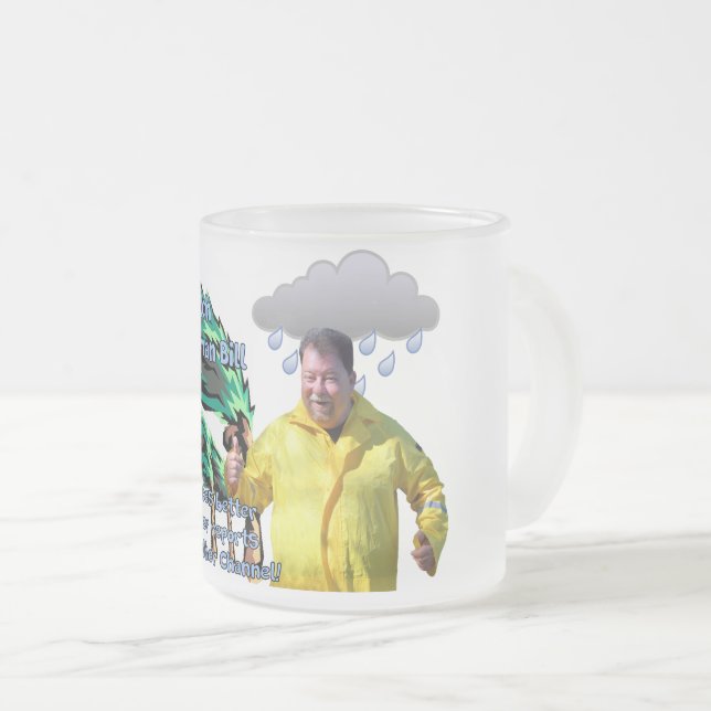 Caneca De Café Vidro Jateado Homem do Tempo Bill (Frente Esquerda)