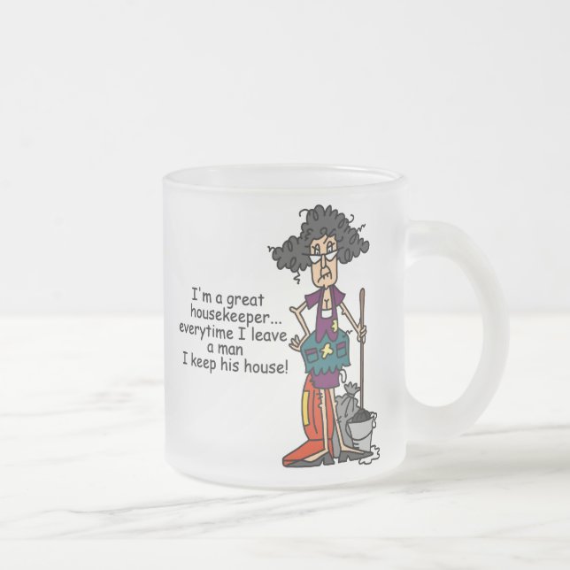 Caneca De Café Vidro Jateado Humor da empregada (Direita)