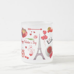 Caneca De Café Vidro Jateado Ícone Souvenir Romântico do Dia dos Namorados Mona