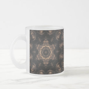 Caneca De Café Vidro Jateado Idade do Bronze Mandala