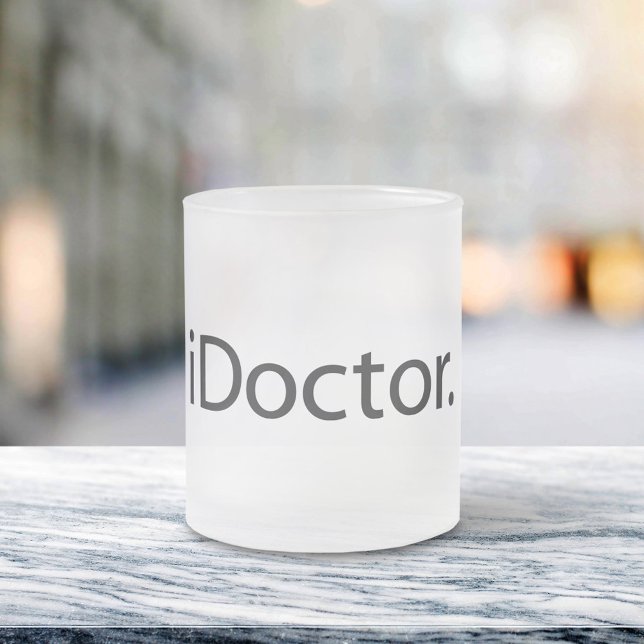 Caneca De Café Vidro Jateado iDoutor (Criador carregado)