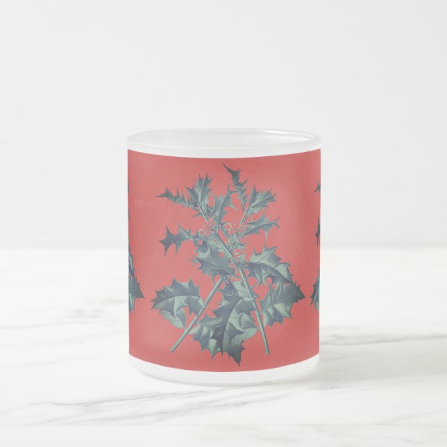 Caneca De Café Vidro Jateado Ilex – Holly – Stechpalme – Christdorn – Glühwein (Centro)