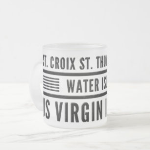 Caneca De Café Vidro Jateado Ilhas Virgens dos EUA USVI Caribe tropical