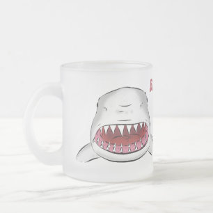 Caneca De Café Vidro Jateado ilustração da média dos desenhos animados de tubar