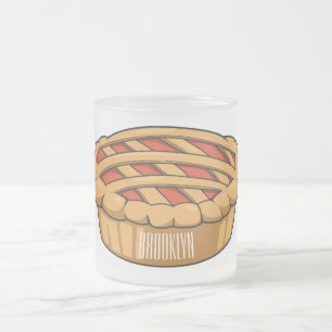 Caneca De Café Vidro Jateado Ilustração de desenho animado