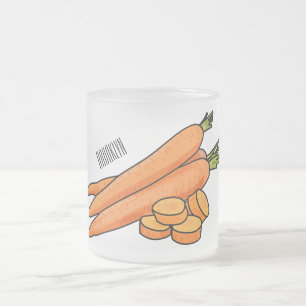 Caneca De Café Vidro Jateado Ilustração de desenho animado